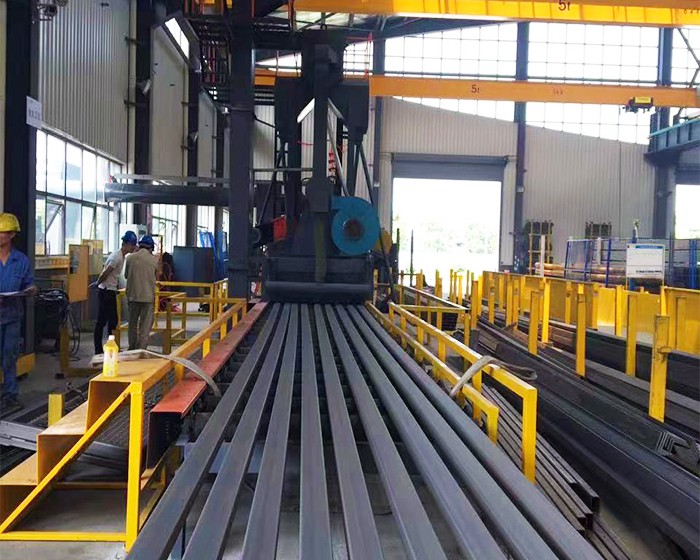 型材抛丸清理机工厂实装案例